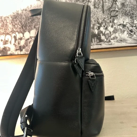 Versace Unisex Black Leather Backpack